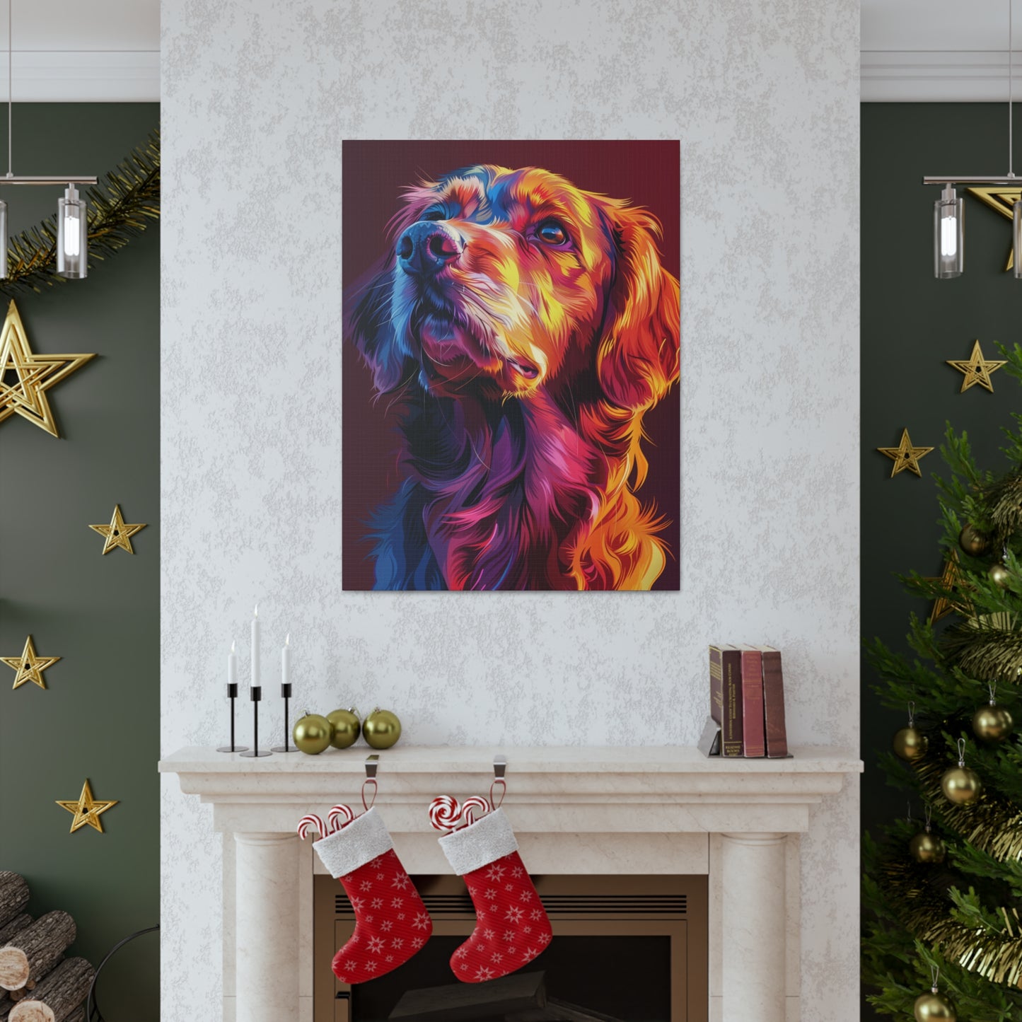 Labrador Dog - Abstract Illustration Canvas Gallery Wraps