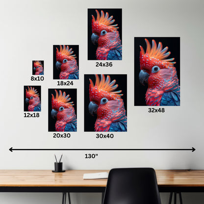 Beautiful Bird - Abstract Illustration Canvas Gallery Wraps