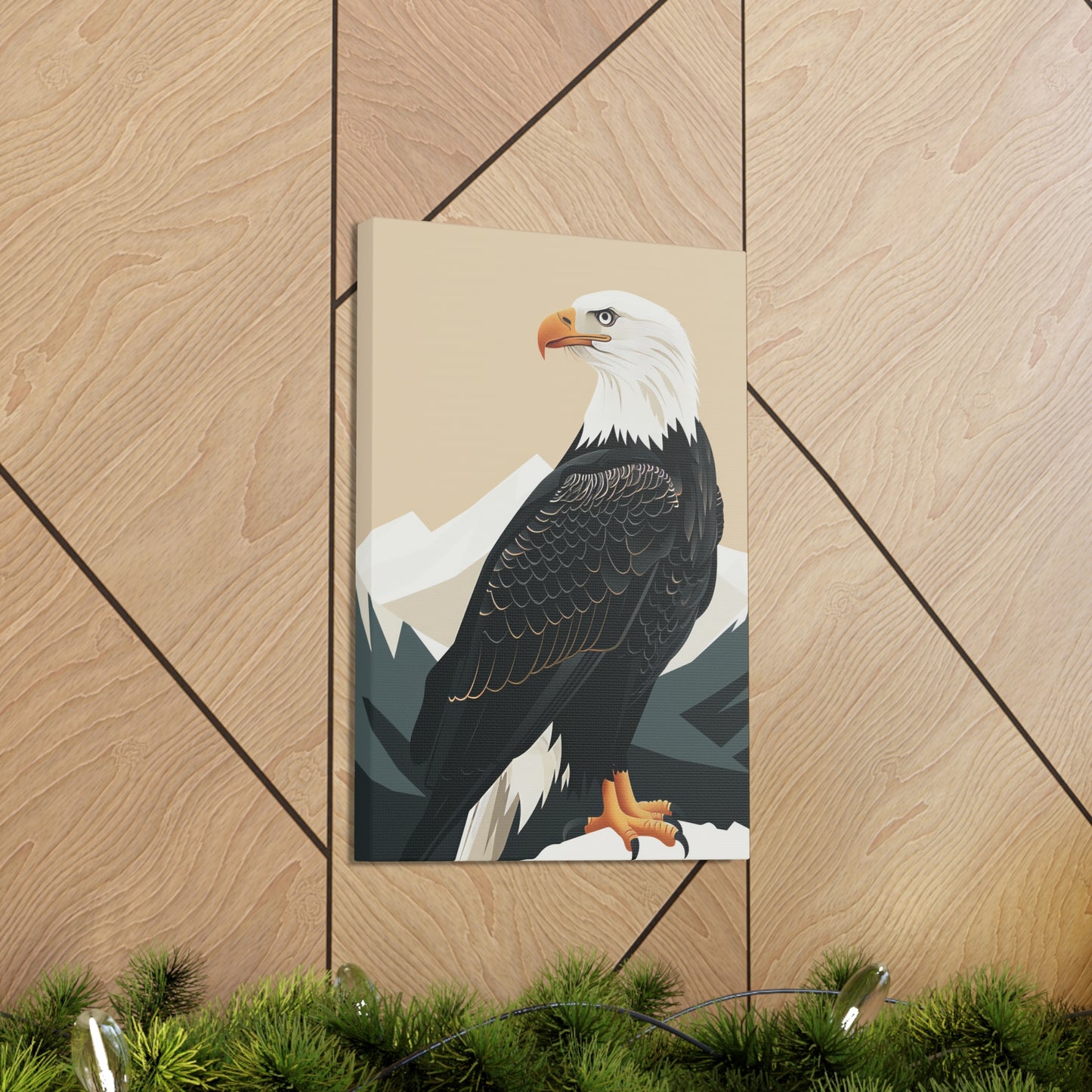 Bald Eagle Digital Illustration Canvas Gallery Wraps