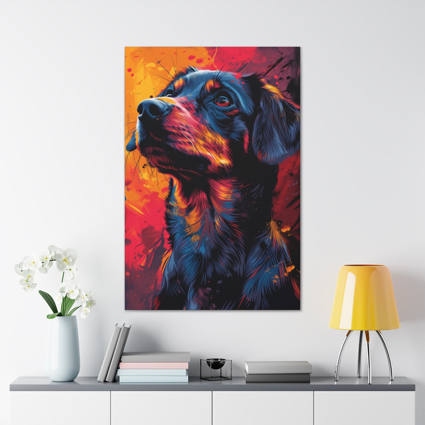 Labrador Dog - Abstract Illustration Canvas Gallery Wraps