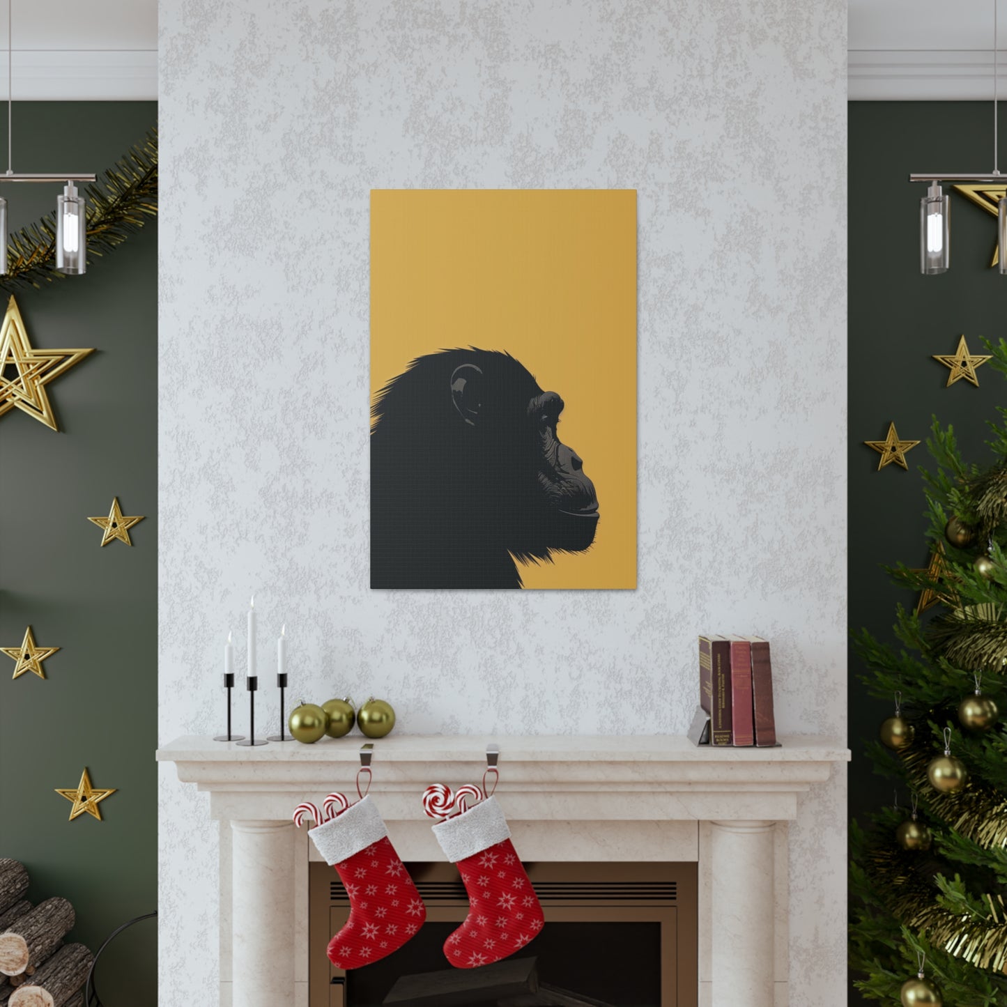 Gorilla Digital Illustration Canvas Gallery Wraps