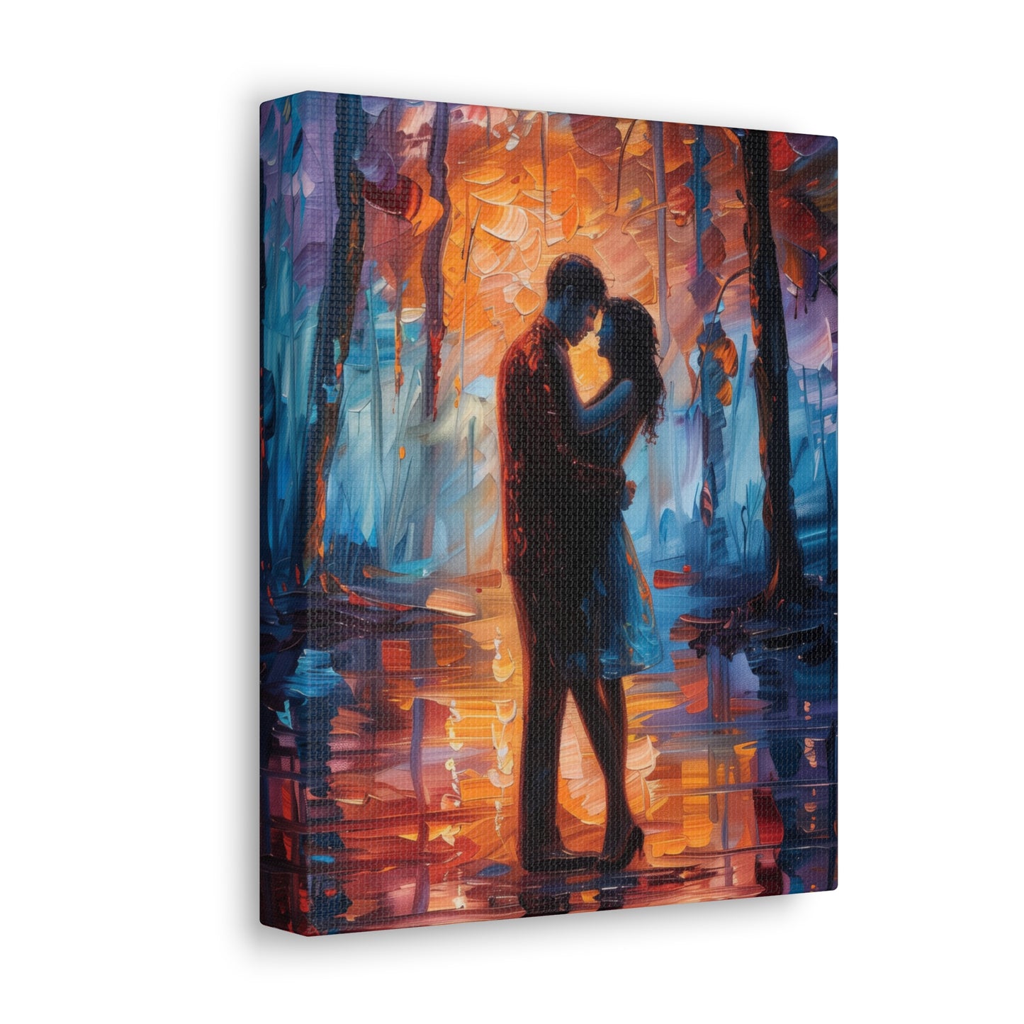 Couple - Leonid Afremov Style Digital Oil Painting Canvas Gallery Wraps