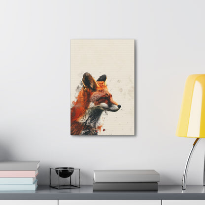 Fox Digital Illustration Canvas Gallery Wraps