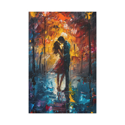 Couple - Leonid Afremov Style Digital Oil Painting Canvas Gallery Wraps