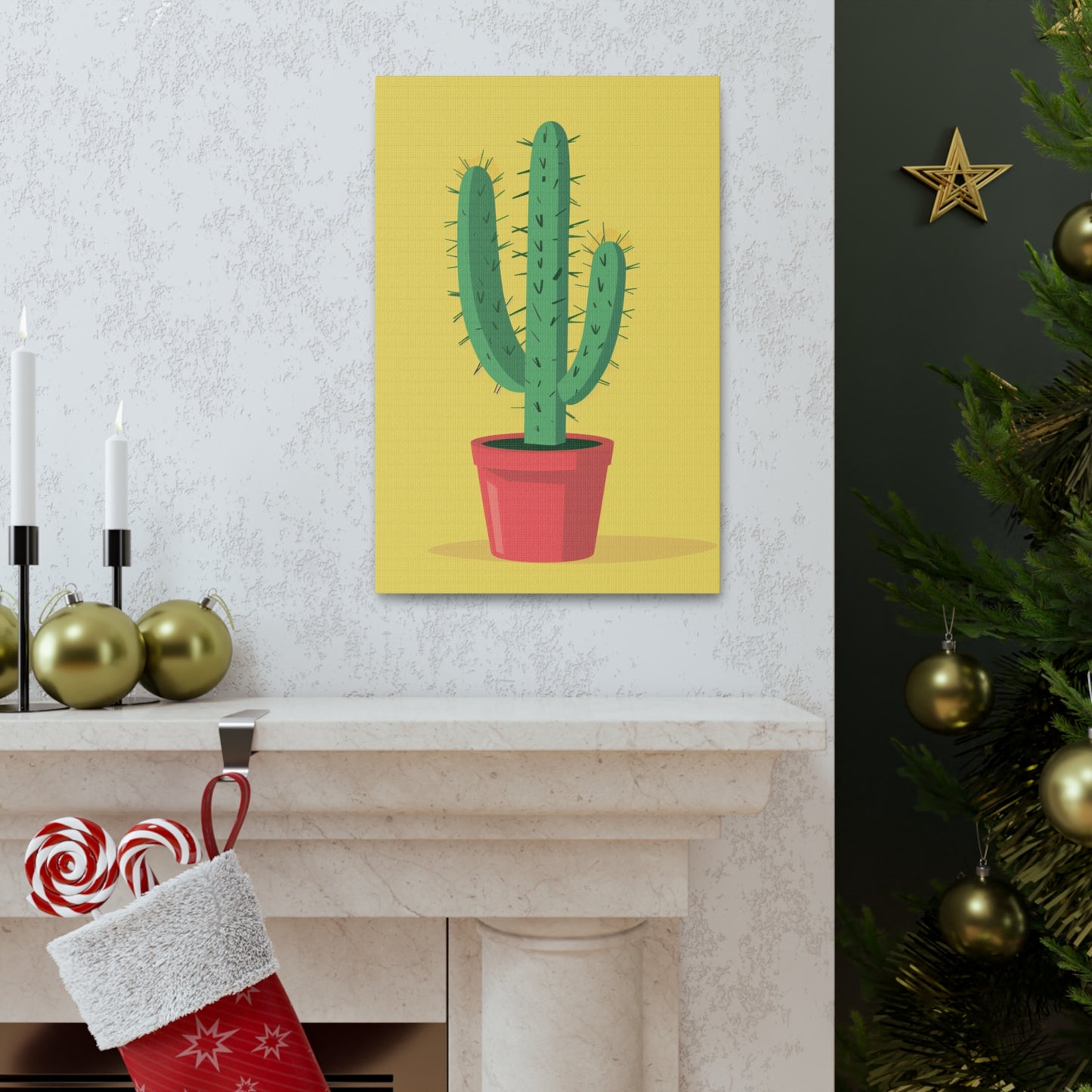 Cactus Plant - Illustration Canvas Gallery Wraps