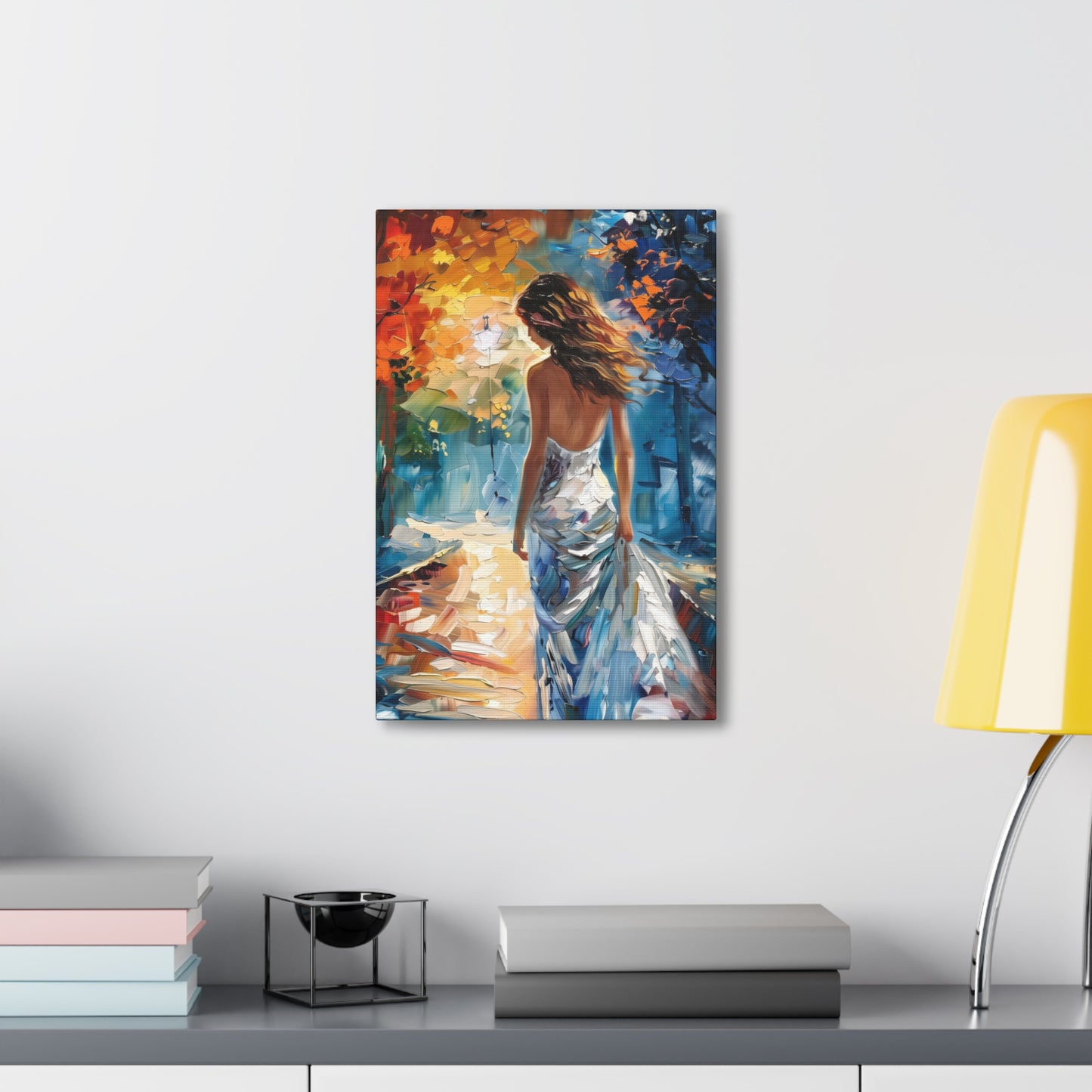 bride in the streets - Leonid Afremov Style Digital Print Canvas Gallery Wraps