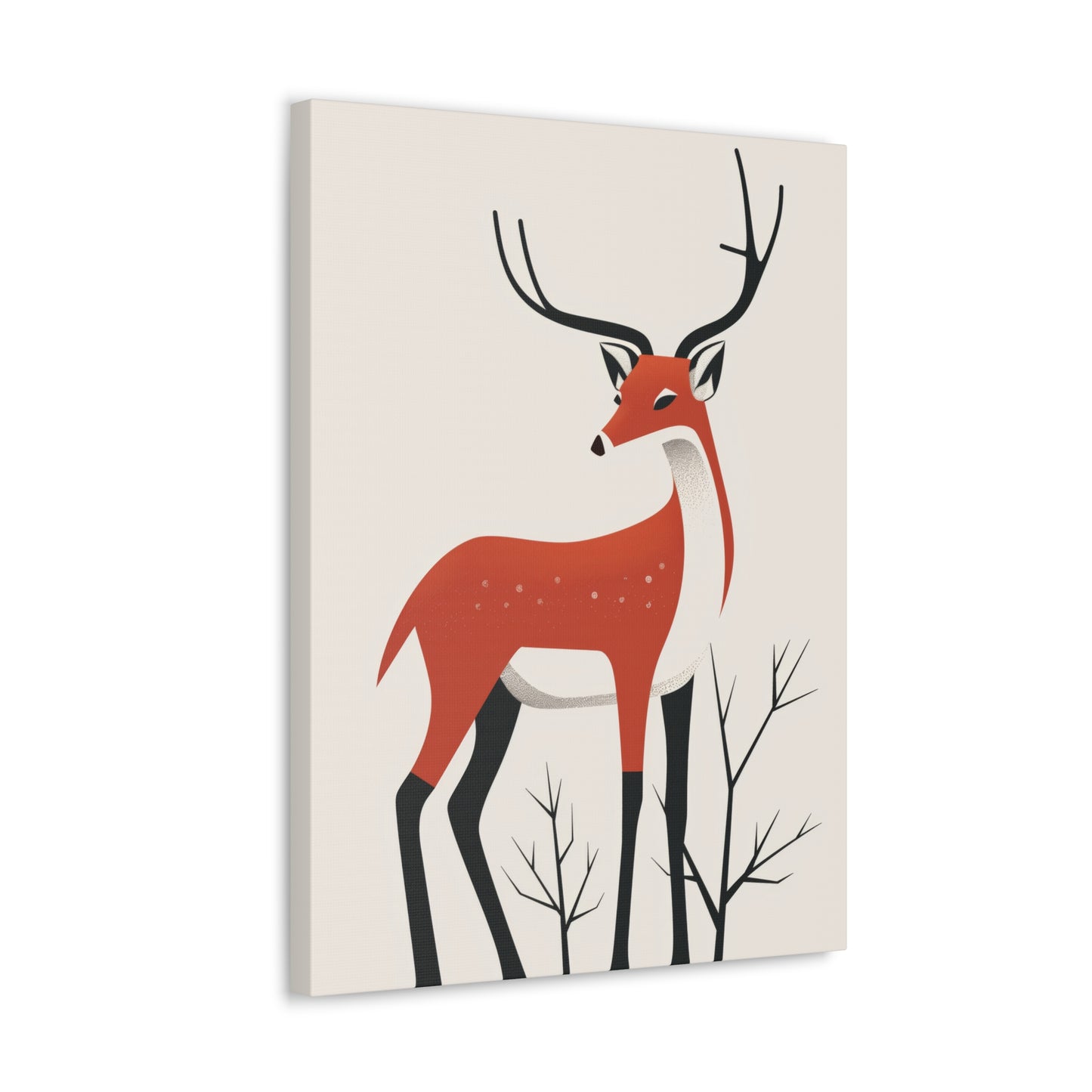 deer Digital Illustration Canvas Gallery Wraps