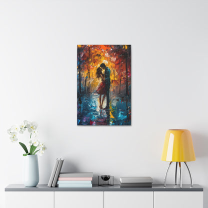 Couple - Leonid Afremov Style Digital Oil Painting Canvas Gallery Wraps