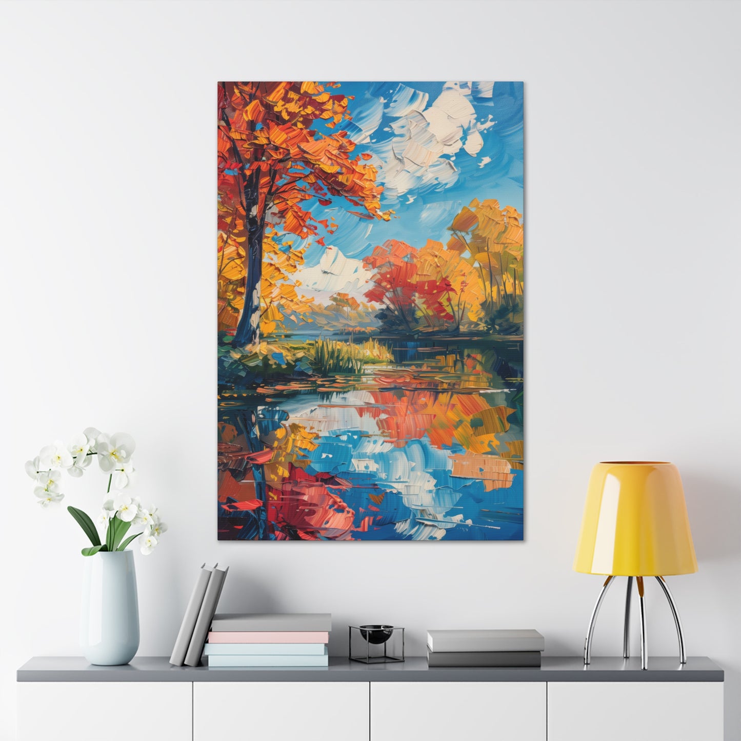 Autumn Nature - Claude Monet Style Digital Print Canvas Gallery Wraps