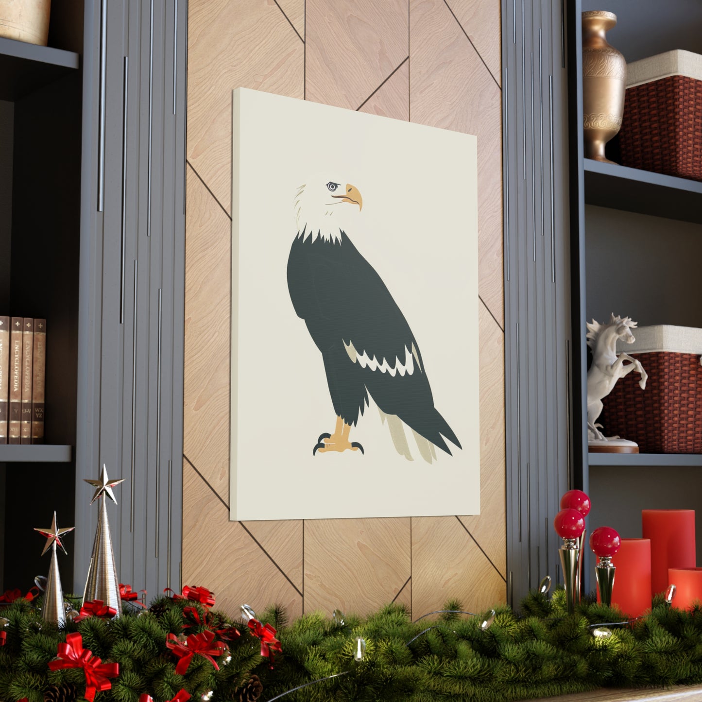 Bald Eagle Digital Illustration Canvas Gallery Wraps