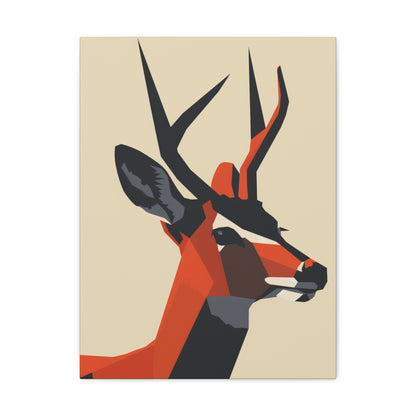 Reindeer with antlers Digital Illustration Canvas Gallery Wraps