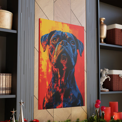 American Pit Bull Terrier - Abstract Illustration Canvas Gallery Wraps