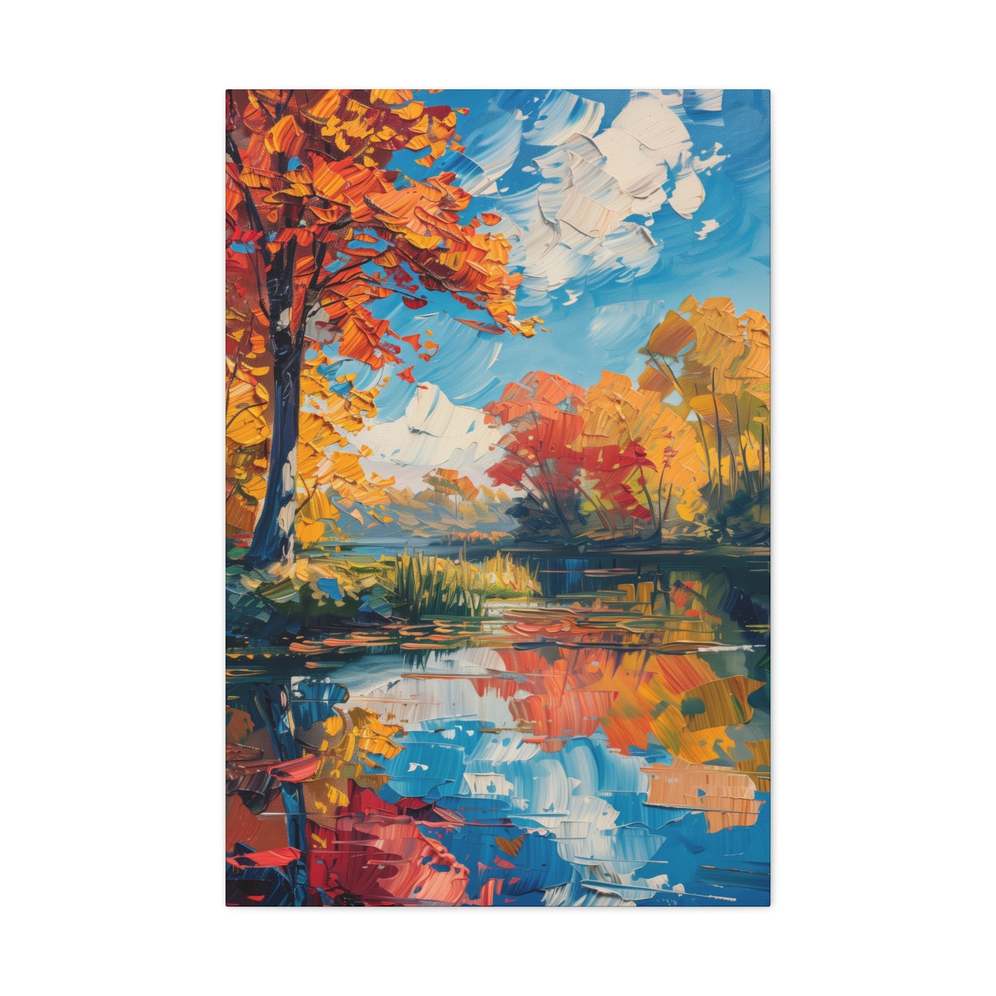 Autumn Nature - Claude Monet Style Digital Print Canvas Gallery Wraps