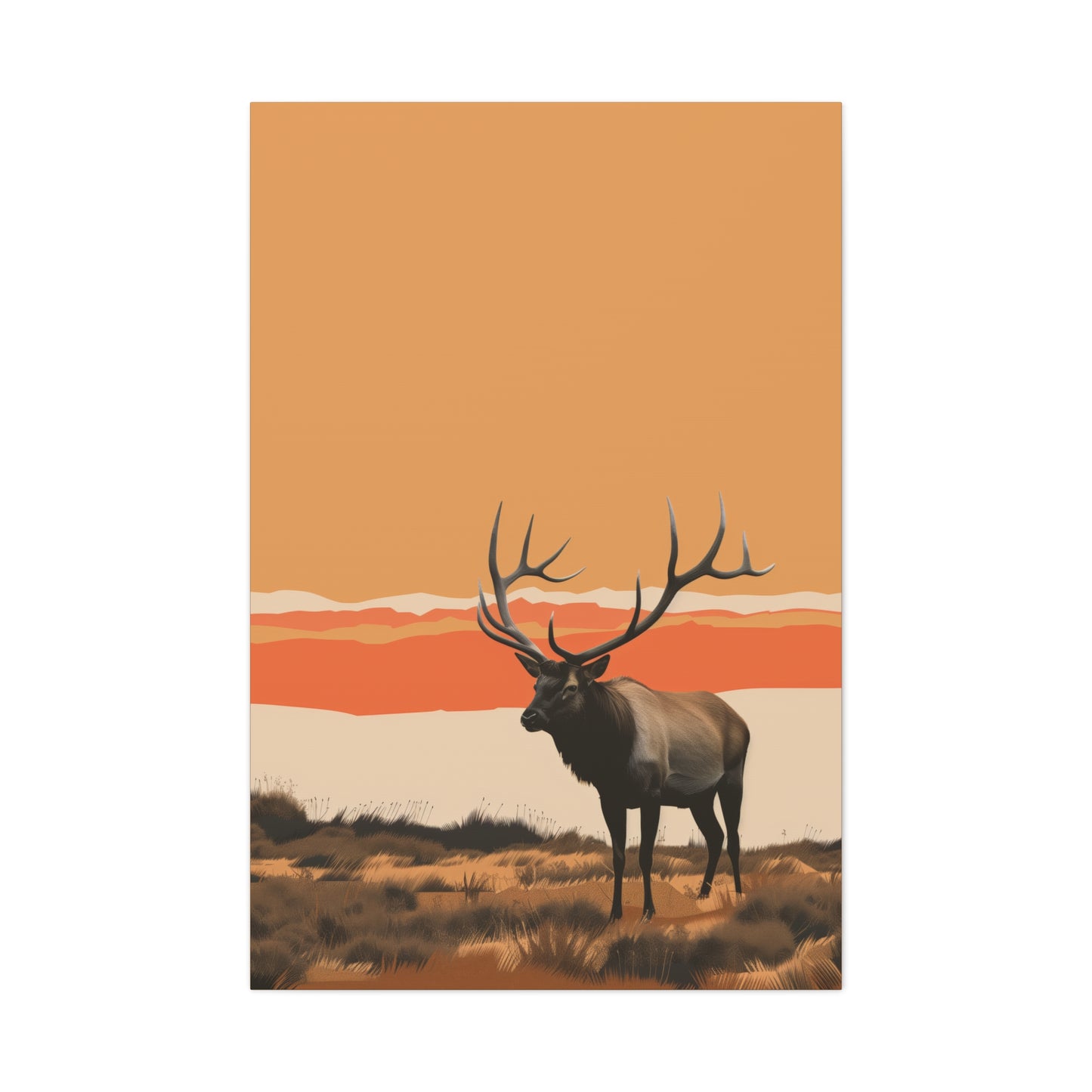 Moose - Digital Illustration Canvas Gallery Wraps