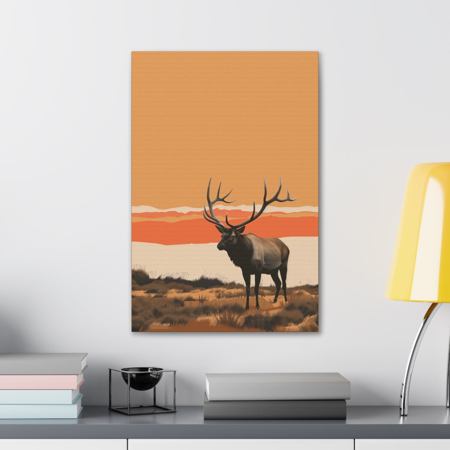 Moose - Digital Illustration Canvas Gallery Wraps