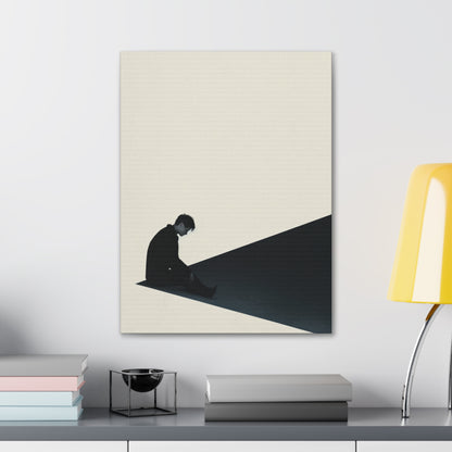 Man - Takeshi Kitano Style Digital Illustration Canvas Gallery Wraps