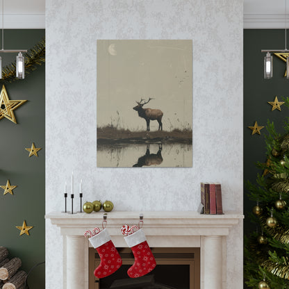 Moose Digital Illustration Canvas Gallery Wraps