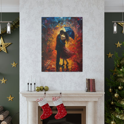 Couple - Leonid Afremov Style Digital Oil Painting Canvas Gallery Wraps