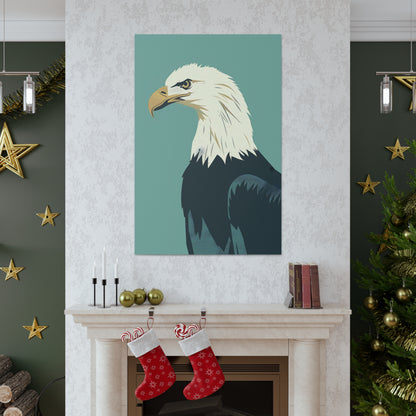 Bald Eagle Digital Illustration Canvas Gallery Wraps