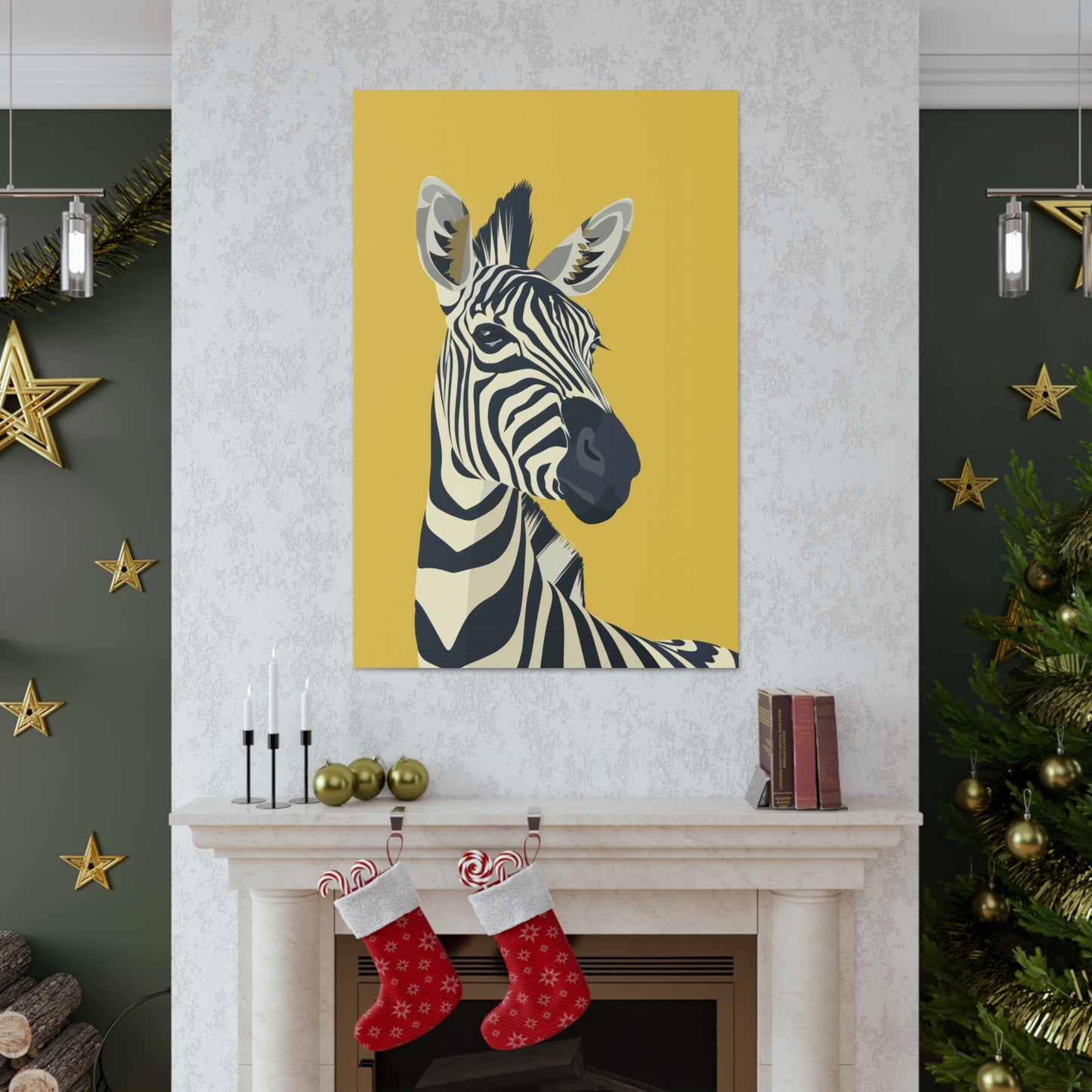 Zebra Digital Illustration Canvas Gallery Wraps