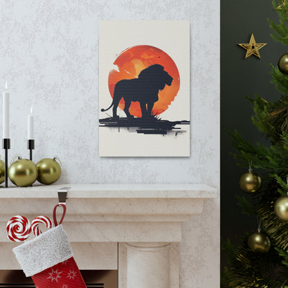 Lion Digital Illustration Canvas Gallery Wraps