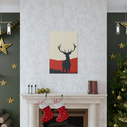 Reindeer with antlers  Digital Illustration Canvas Gallery Wraps