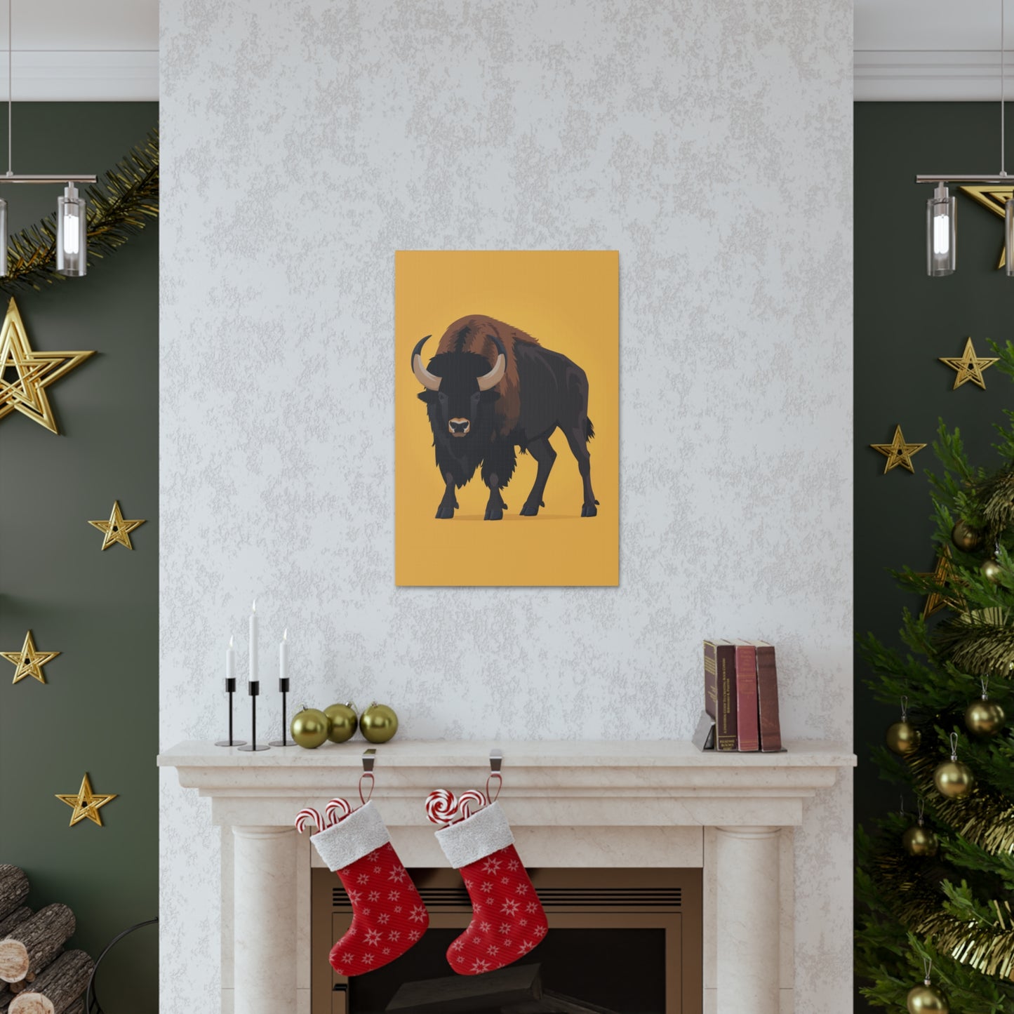 Bison - Digital Illustration Canvas Gallery Wraps