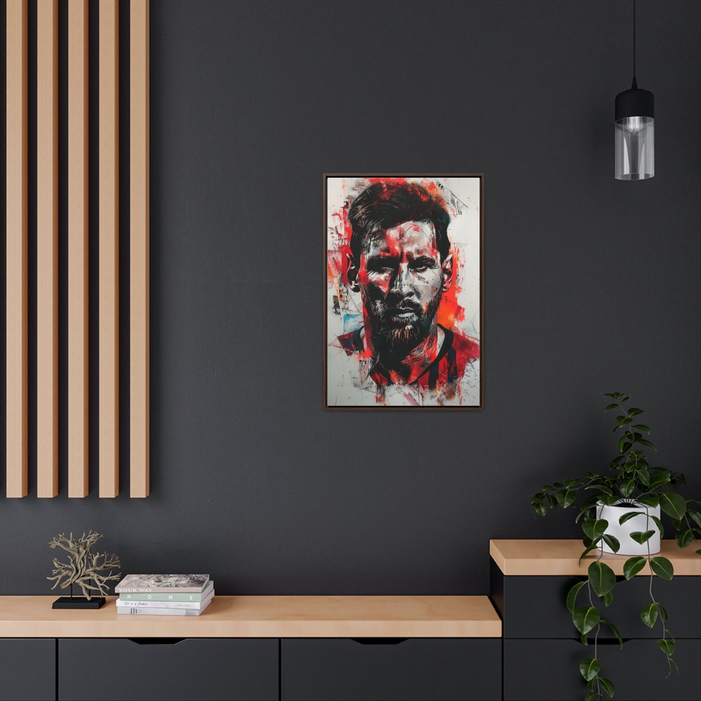 Lionel Messi Abstract Illustration - Canvas Print with frames