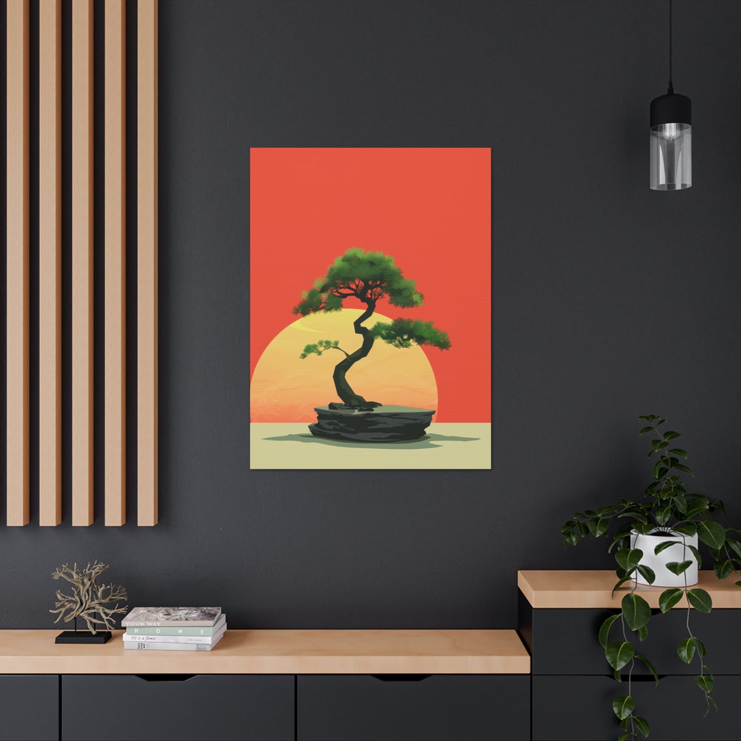 Bonsai Tree - Illustration Canvas Gallery Wraps