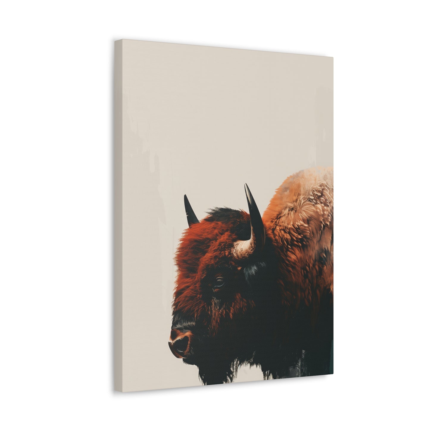 Bison - Illustration Canvas Gallery Wraps