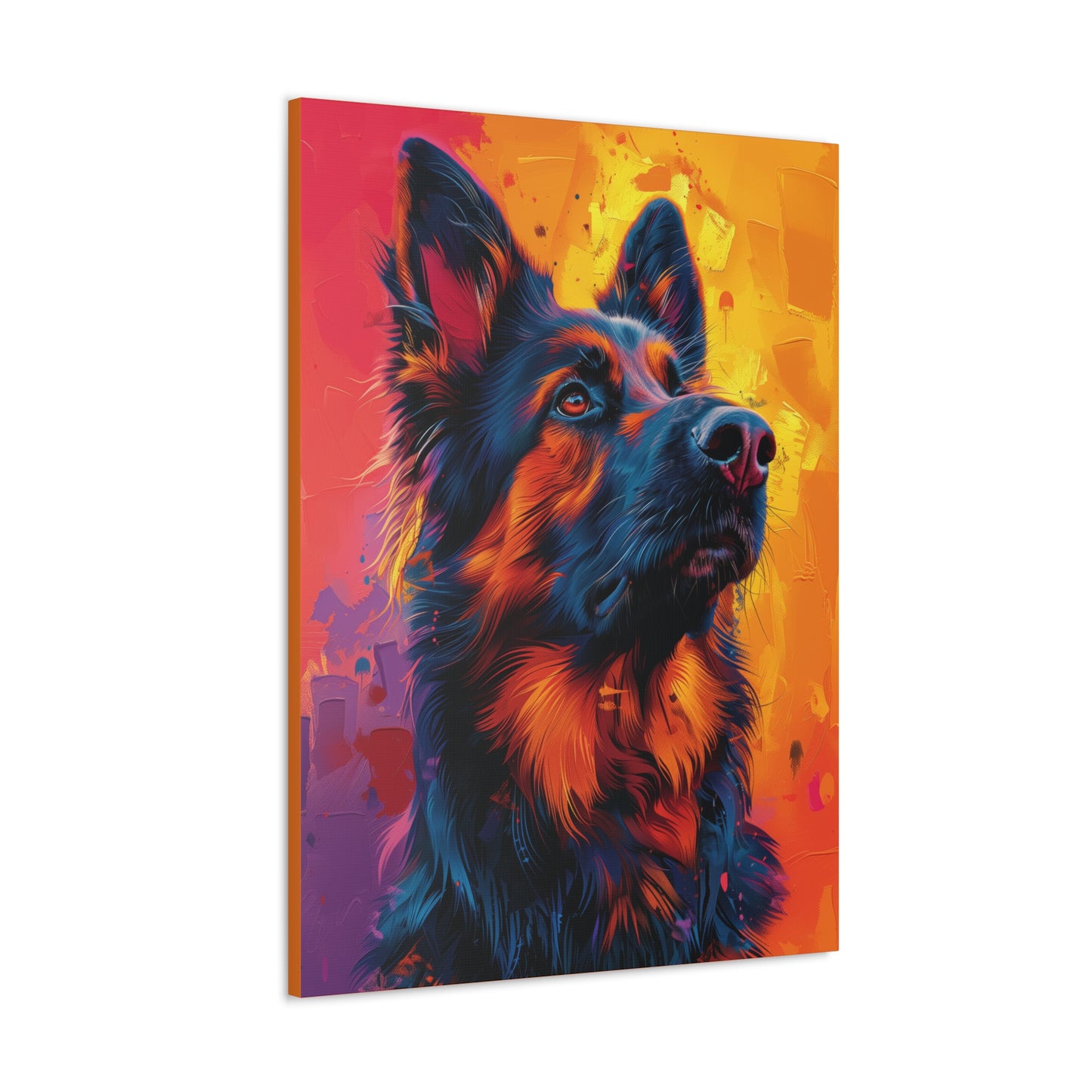 German Shepherd - Abstract Illustration Canvas Gallery Wraps