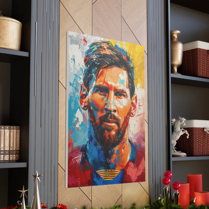 Lionel Messi - Abstract Digital Painting Canvas Gallery Wraps