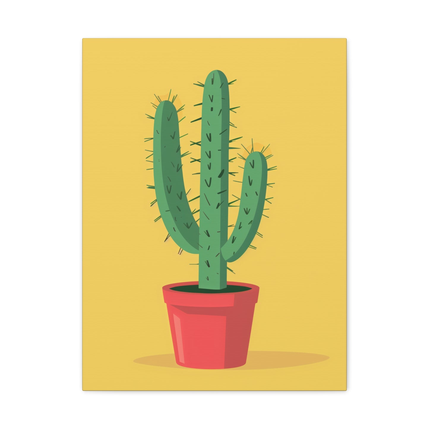 Cactus Plant - Illustration Canvas Gallery Wraps