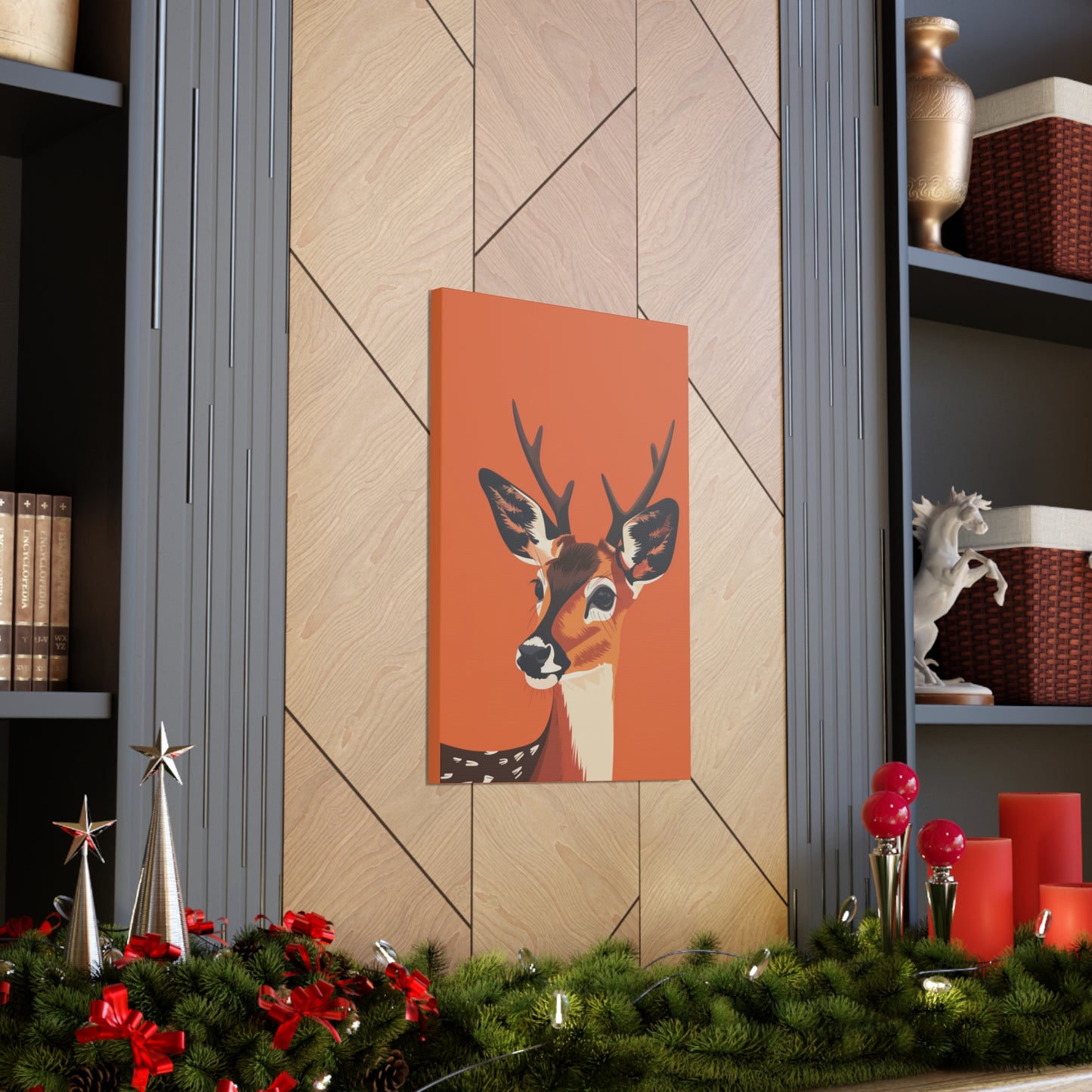 Deer - Digital Illustration Canvas Gallery Wraps