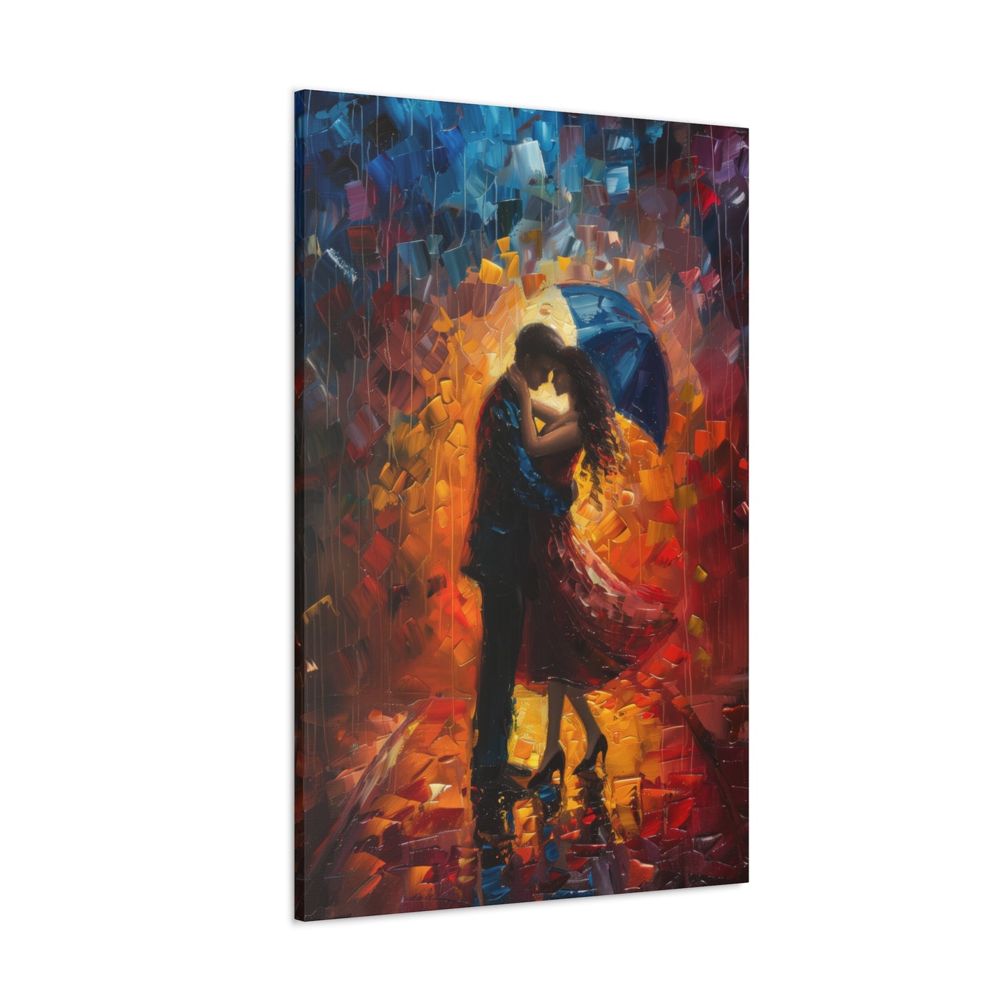 Couple - Leonid Afremov Style Digital Oil Painting Canvas Gallery Wraps