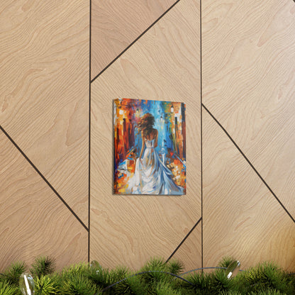 Bride in the Street - Leonid Afremov Style Digital Print Canvas Gallery Wraps