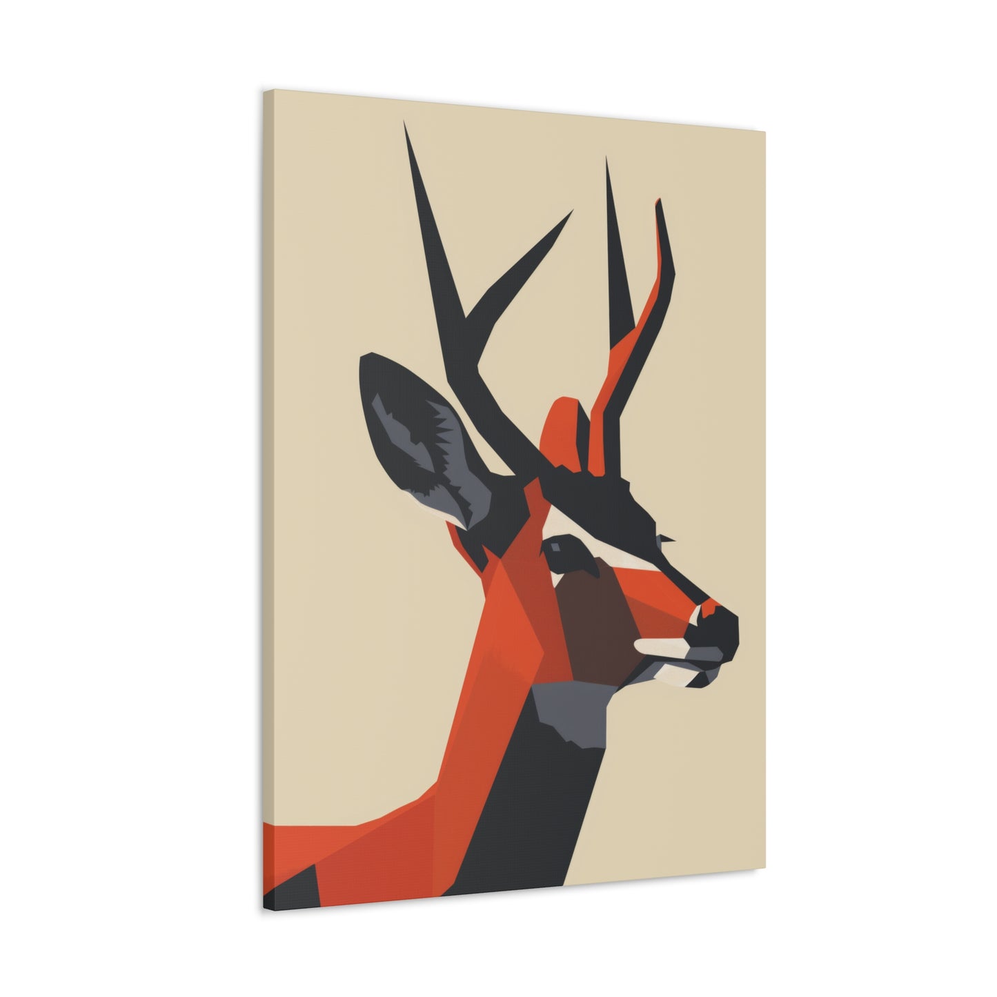 Reindeer with antlers Digital Illustration Canvas Gallery Wraps