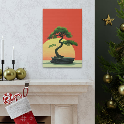 Bonsai Tree - Illustration Canvas Gallery Wraps