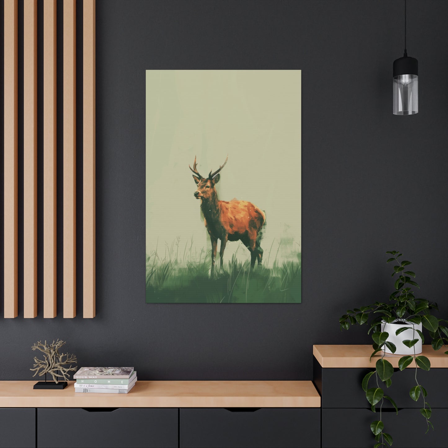 Reindeer Digital Illustration Canvas Gallery Wraps