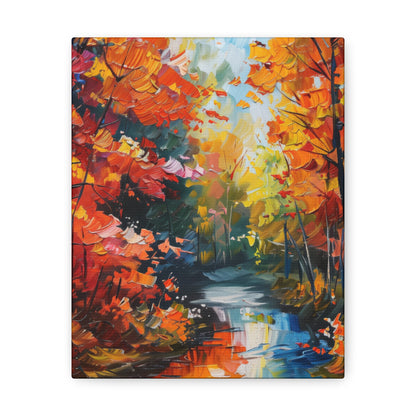 Road Through Autumn Flower Forest - Leonid Afremov Oil Painting Canvas Gallery Wraps