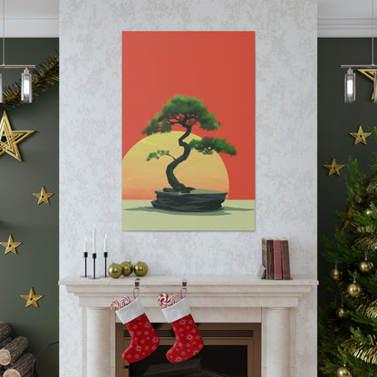 Bonsai Tree - Illustration Canvas Gallery Wraps