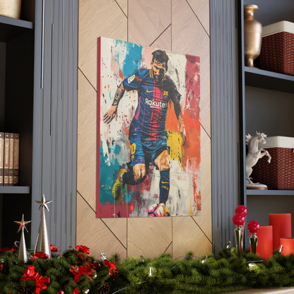 Lionel Messi - Abstract Digital Painting Canvas Gallery Wraps