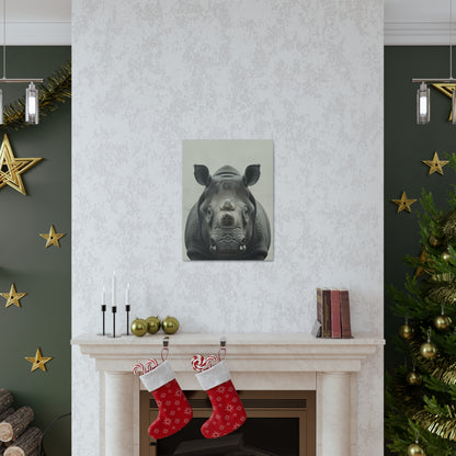 Rhinoceros  Digital Illustration Canvas Gallery Wraps