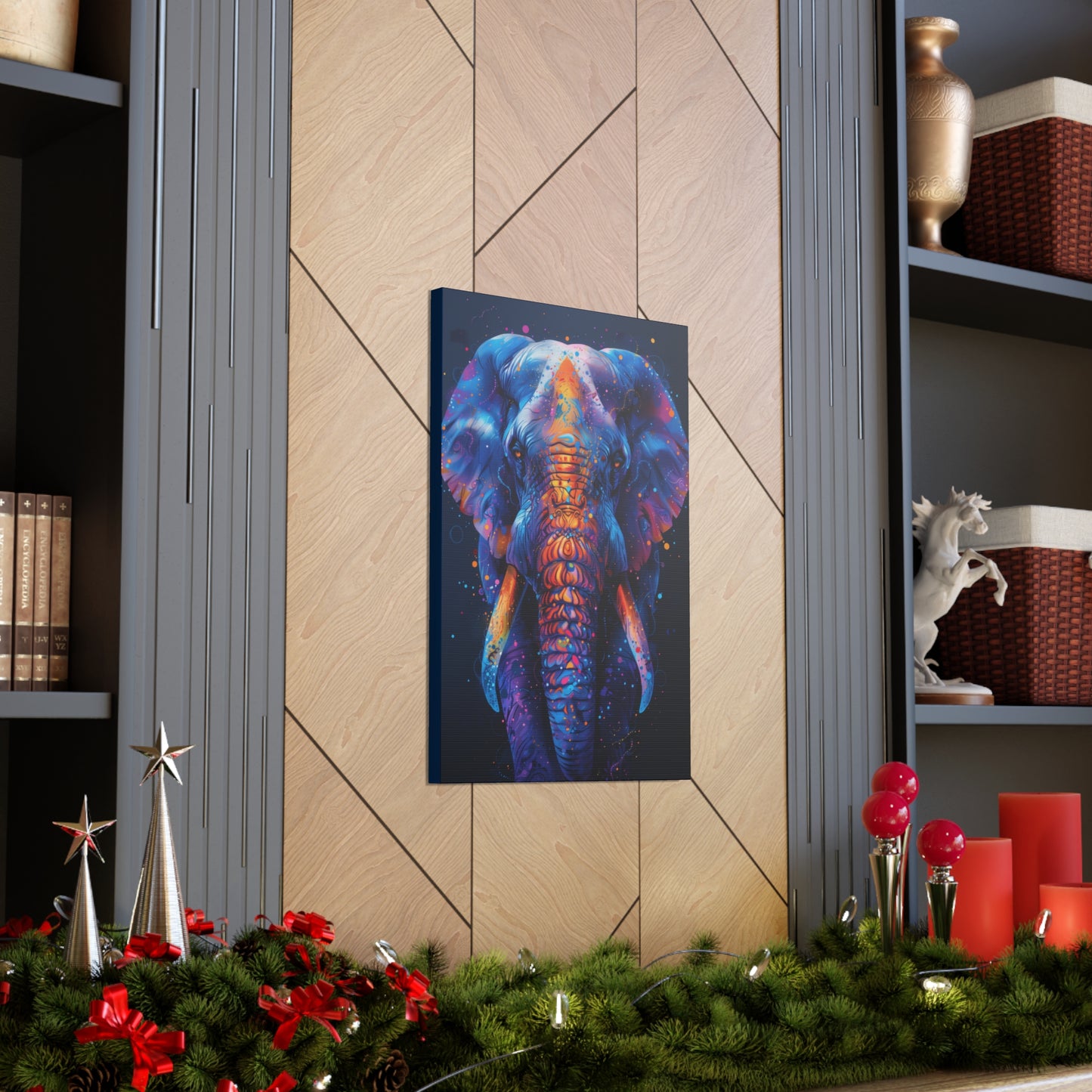 Elephant - Illustration Canvas Gallery Wraps