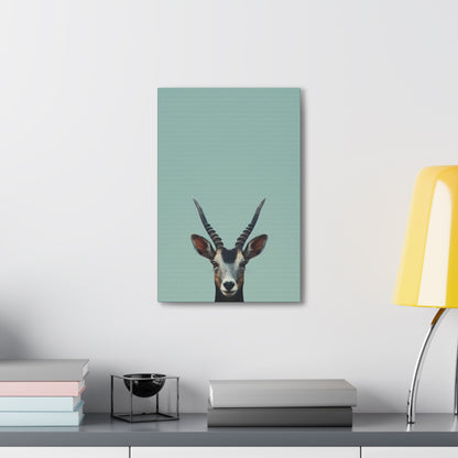 Antelope with Antlers Digital Illustration Canvas Gallery Wraps