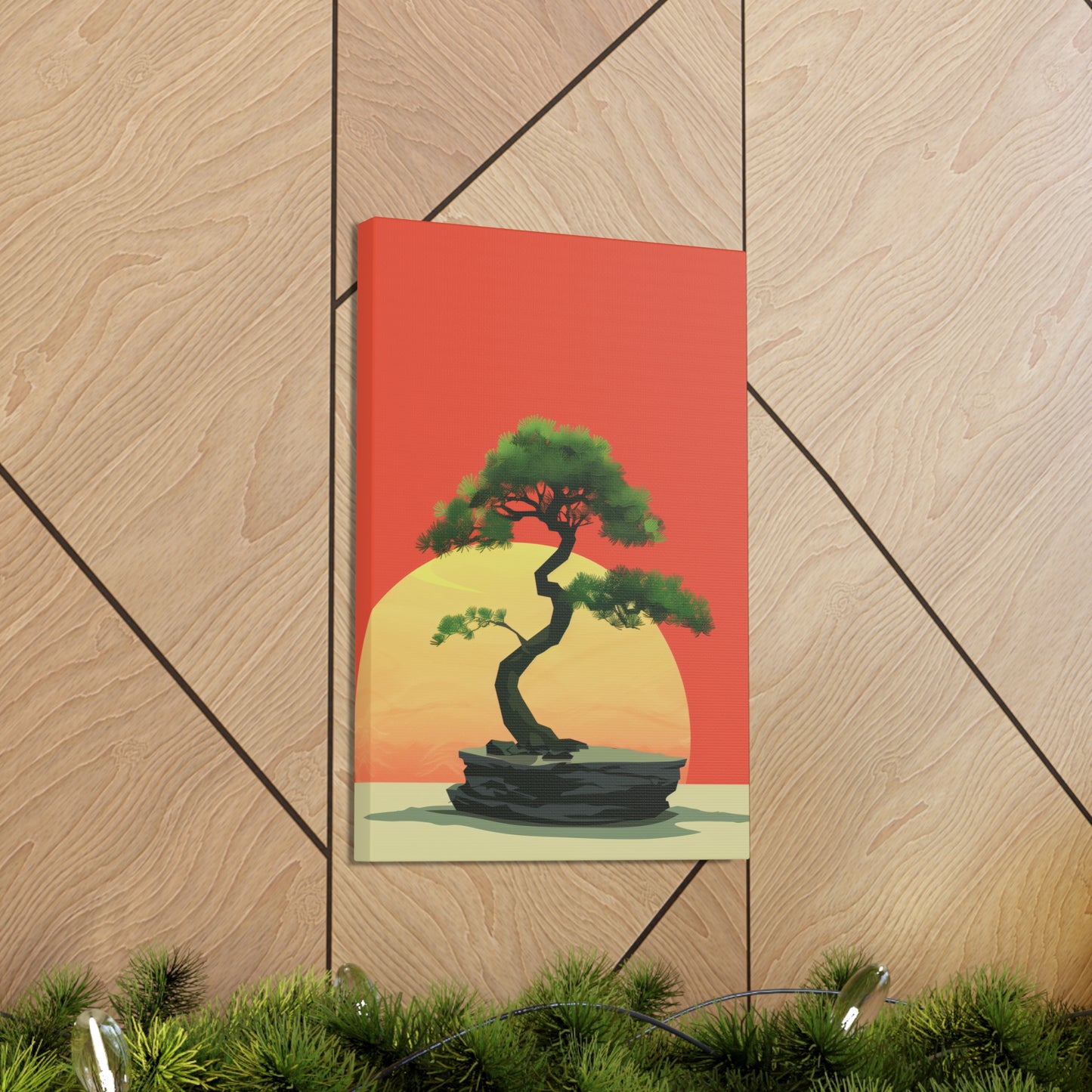 Bonsai Tree - Illustration Canvas Gallery Wraps