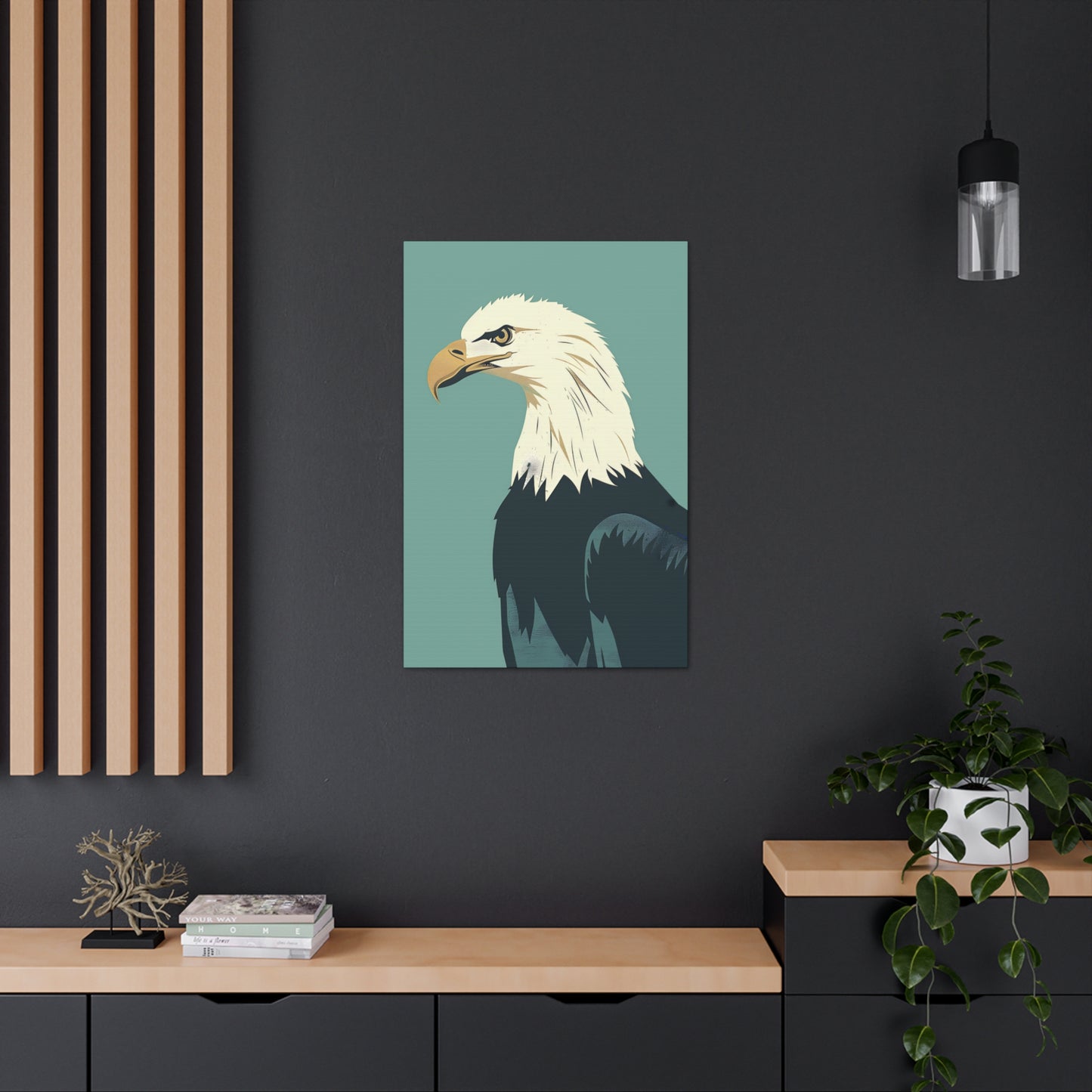 Bald Eagle Digital Illustration Canvas Gallery Wraps