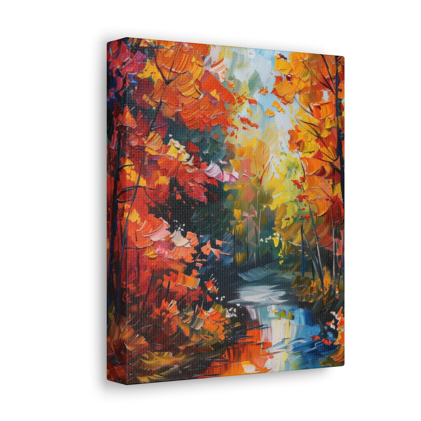 Road Through Autumn Flower Forest - Leonid Afremov Oil Painting Canvas Gallery Wraps