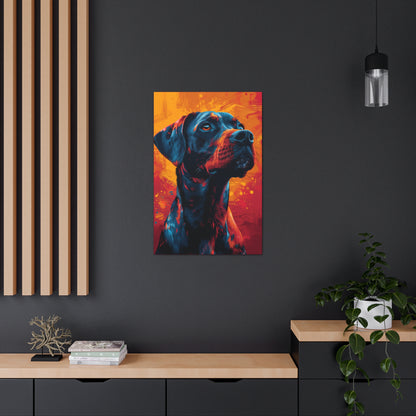 Rottweiler Dog - Abstract Illustration Canvas Gallery Wraps