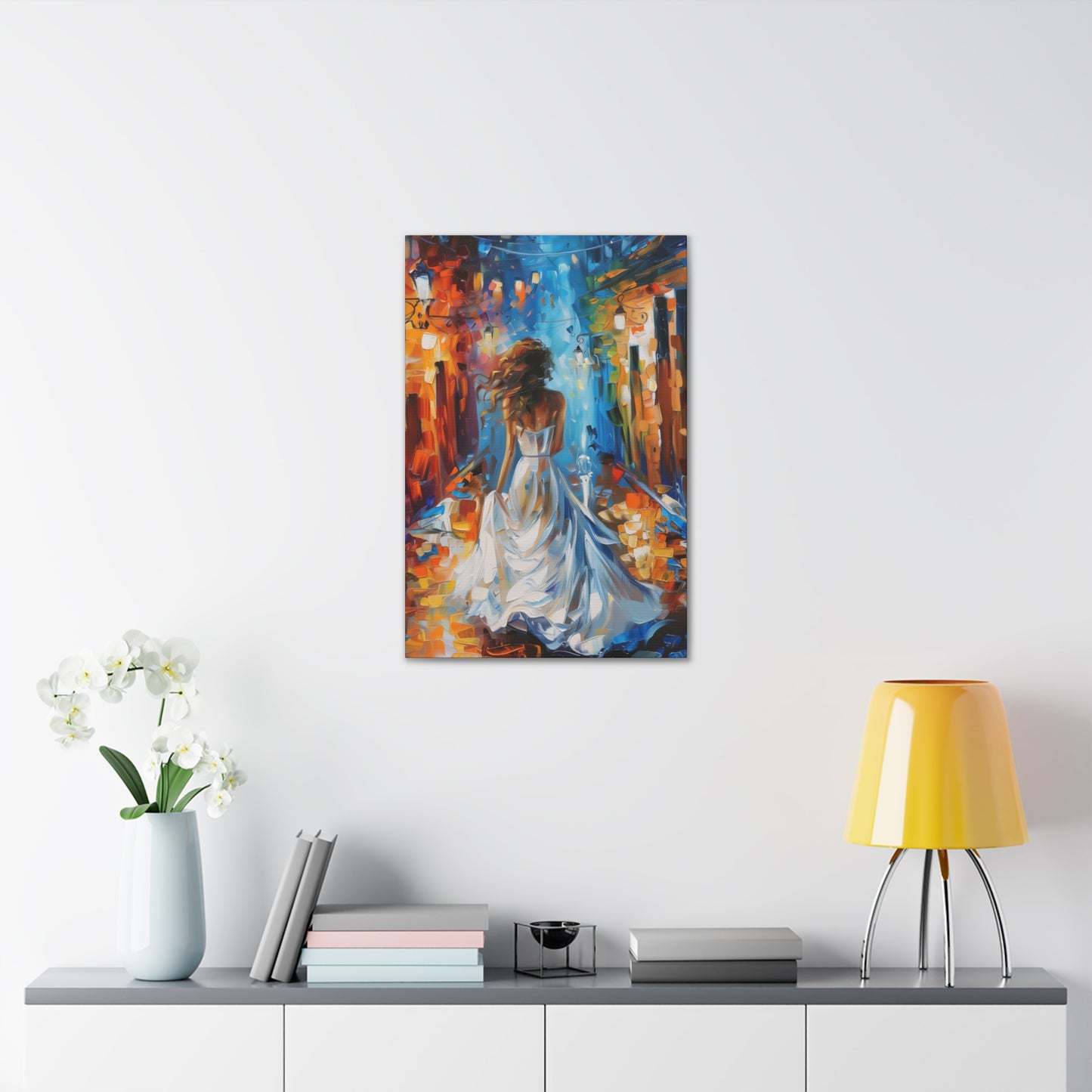 Bride in the Street - Leonid Afremov Style Digital Print Canvas Gallery Wraps